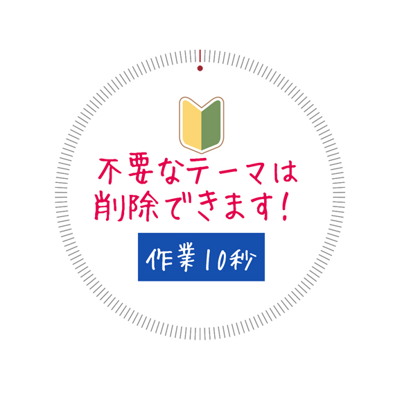 初心者　テーマ　削除方法　不要